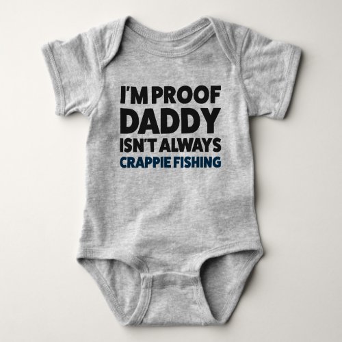 Funny Baby Crappie Fishing Jersey Bodysuit Shirt