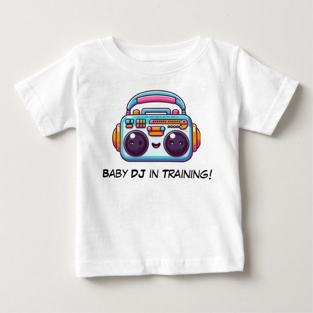 Funny Baby DJ in Training Shirt (Front)