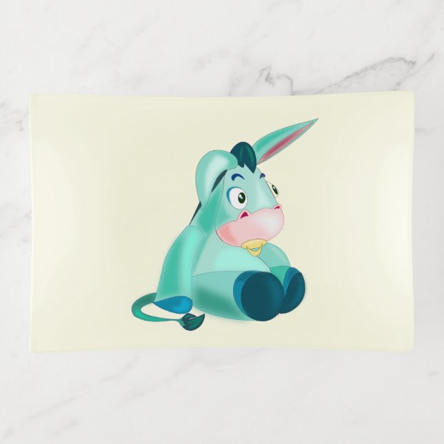 Funny Baby Donkey Trinket Tray (Front)