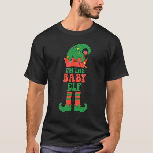 Funny Baby Elf Matching Family Group Christmas Paj T-Shirt
