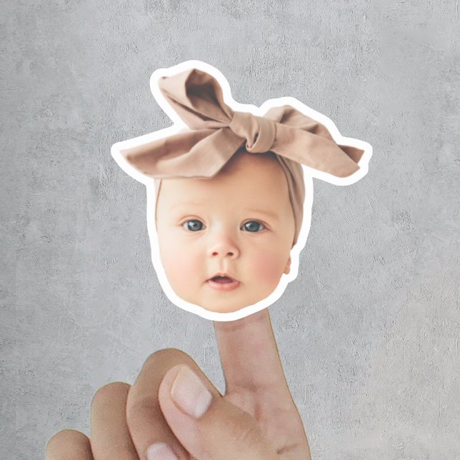 Funny Baby Face Cut Out Custom Photo Sticker (Funny Baby Face Cut Out Custom Photo Sticker
)