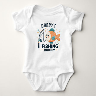 Funny Baby Fish | Daddy's Fishing Buddy Baby Baby Bodysuit