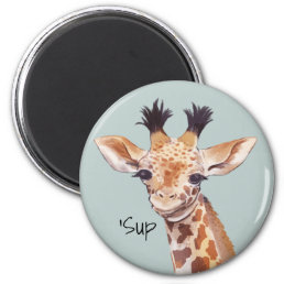 Funny Baby Giraffe Personalized Magnet
