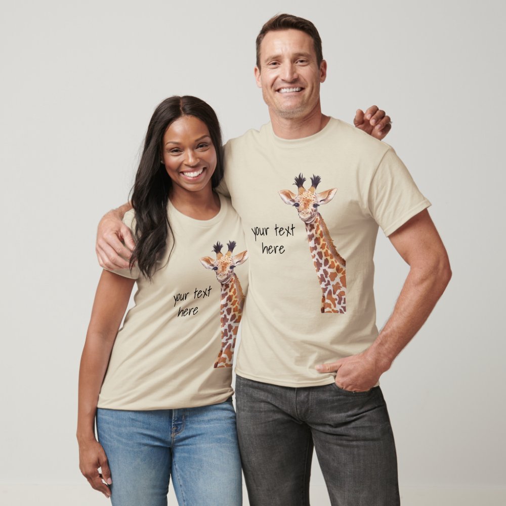 Discover Funny Baby Giraffe Personalized T-Shirt