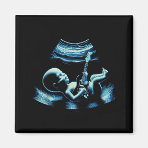 Funny Baby Guitar Player Rock Music Pregnancy Anno Magnet