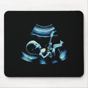 Funny Baby Guitar Player Rock Music Pregnancy Anno Mouse Pad