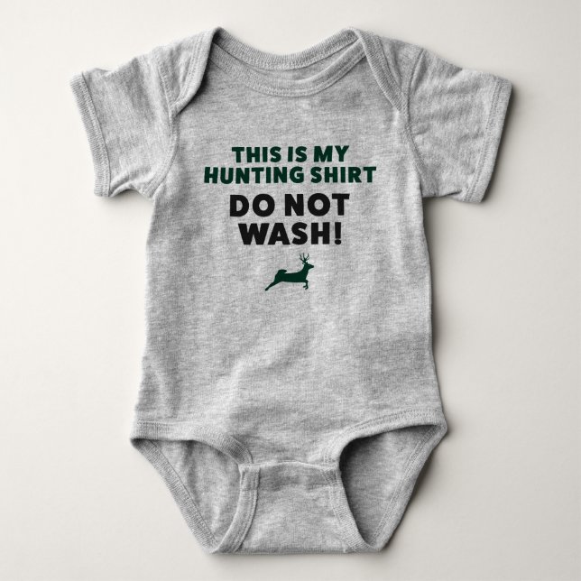 Funny Baby Hunting Jersey Bodysuit Shirt (Front)