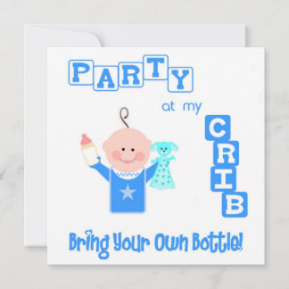 Funny Baby / Infant Birthday Custom Invitation