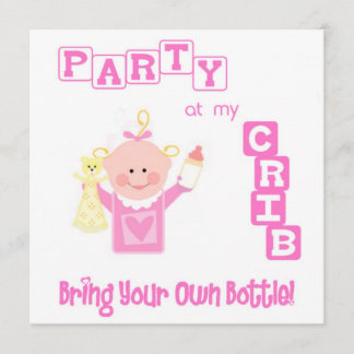 Funny Baby / Infant Birthday Custom Invitation