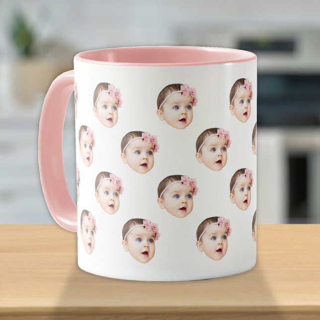 Funny Baby Kids Family Face Photo Mug (Creator Uploaded)