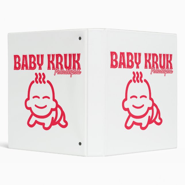 Funny Baby Kruk Philadelphia Premium  3 Ring Binder (Background)