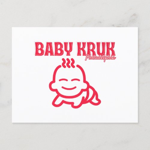 Funny Baby Kruk Philadelphia Premium  Holiday Postcard