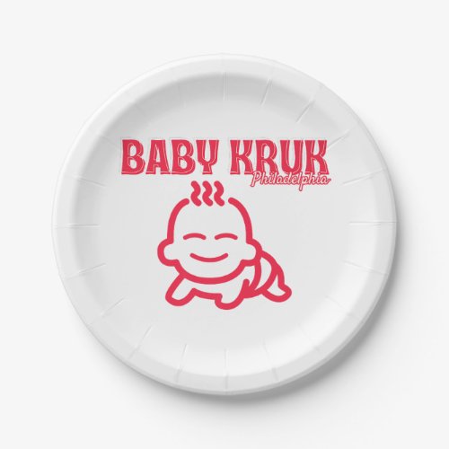 Funny Baby Kruk Philadelphia Premium  Paper Plates