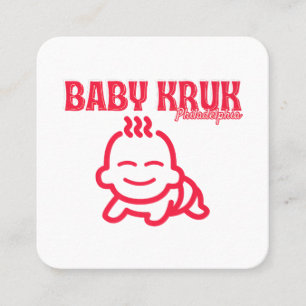 Funny Baby Kruk Philadelphia Premium  Square Business Card