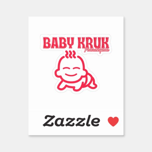Funny Baby Kruk Philadelphia Premium  Sticker
