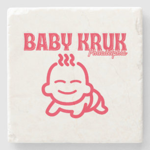 Funny Baby Kruk Philadelphia Premium Stone Coaster