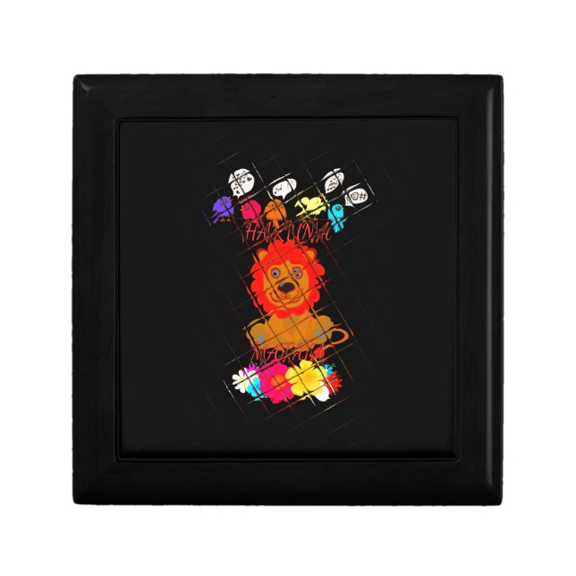 Funny Baby Lion King: Hakuna Matata Art Design Jewelry Box (Front)