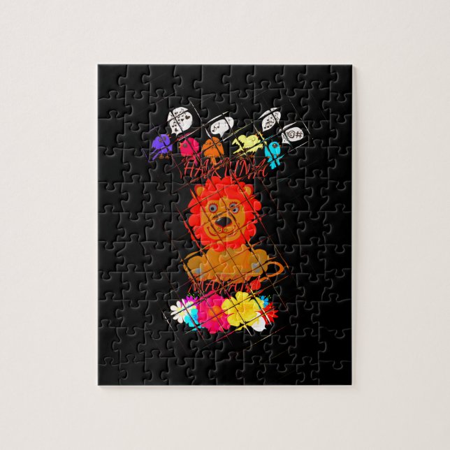Funny Baby Lion King: Hakuna Matata Art Design Jigsaw Puzzle (Vertical)