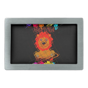 Funny Baby Lion King: Hakuna Matata Art Design Rectangular Belt Buckle