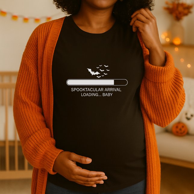 Funny Baby Loading Progress Halloween Maternity T-Shirt (Creator Uploaded)