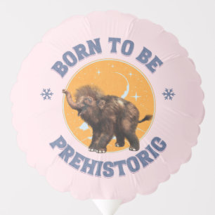 Funny Baby Mammoth Prehistoric Birthday Balloon