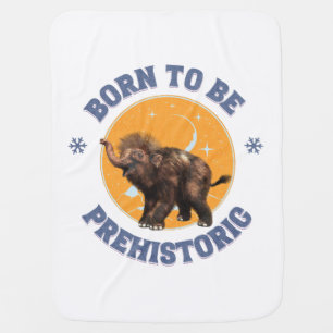 Funny Baby Mammoth Prehistoric Birthday Blanket