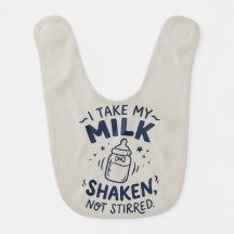 Funny Baby Milk Shaken Not Stirred Cute Navy
