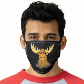 Funny Baby Moose Cartoon Face Mask (Worn Him)