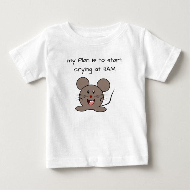 Funny Baby Mouse Toddler Baby T-Shirt (Front)