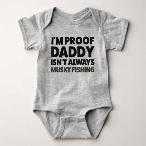 Funny Baby Musky Fishing Jersey Bodysuit Shirt