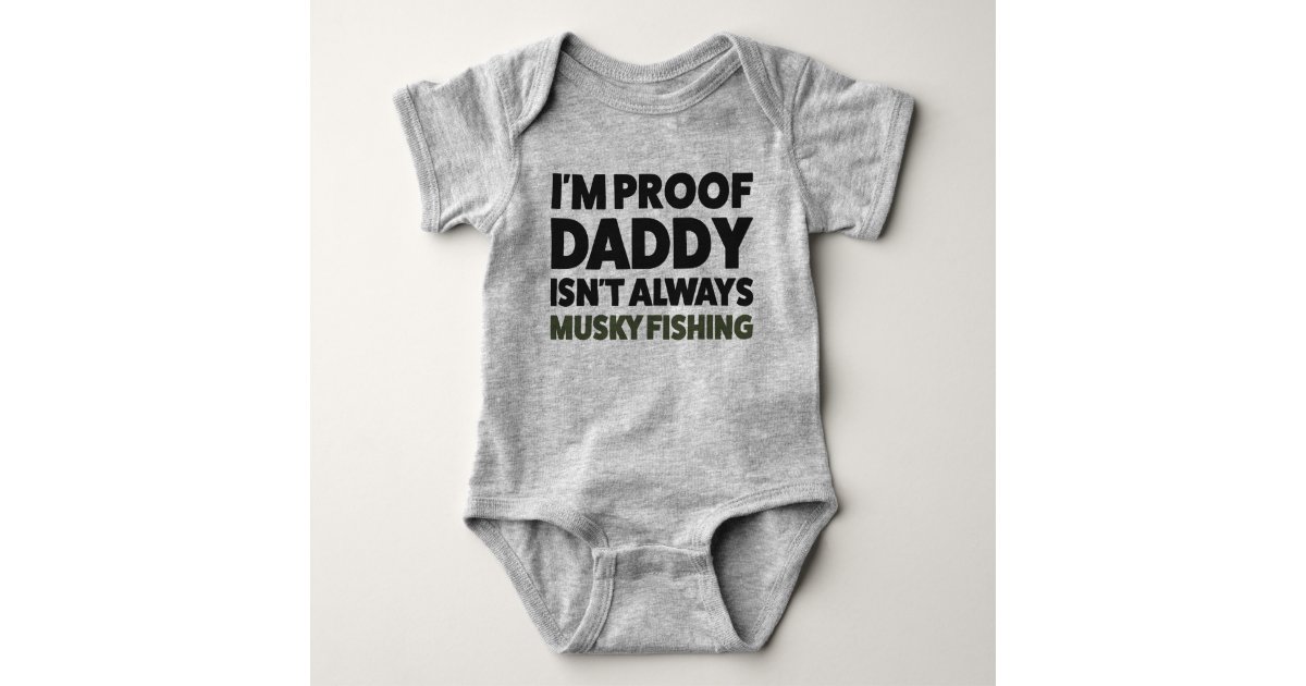 Funny Baby Musky Fishing Jersey Bodysuit Shirt