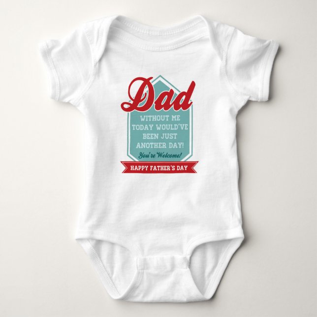 Funny Baby Onsie for Father's Day Baby Bodysuit (Front)