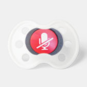 Funny baby pacifier - MUTE button (Front)