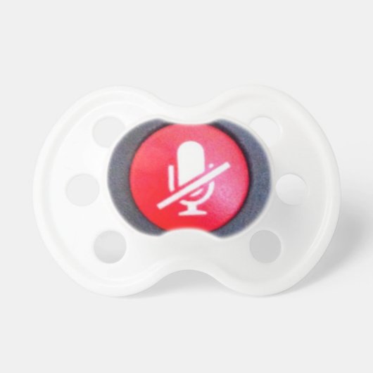 Funny baby pacifier - MUTE button (Front)