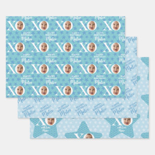Funny Baby Photo Collage Personalized Wrapping Paper Sheets