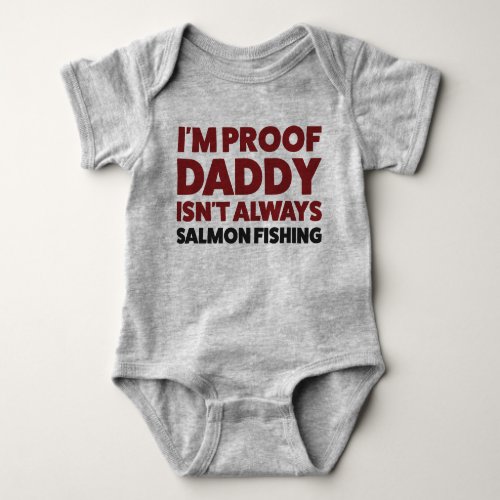 Funny Baby Salmon Fishing Jersey Bodysuit Shirt