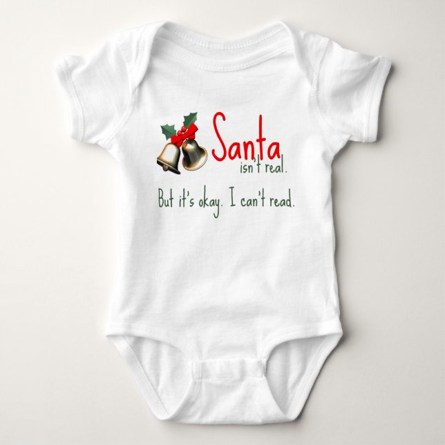 Funny Baby Santa Outfit Baby Bodysuit (Front)