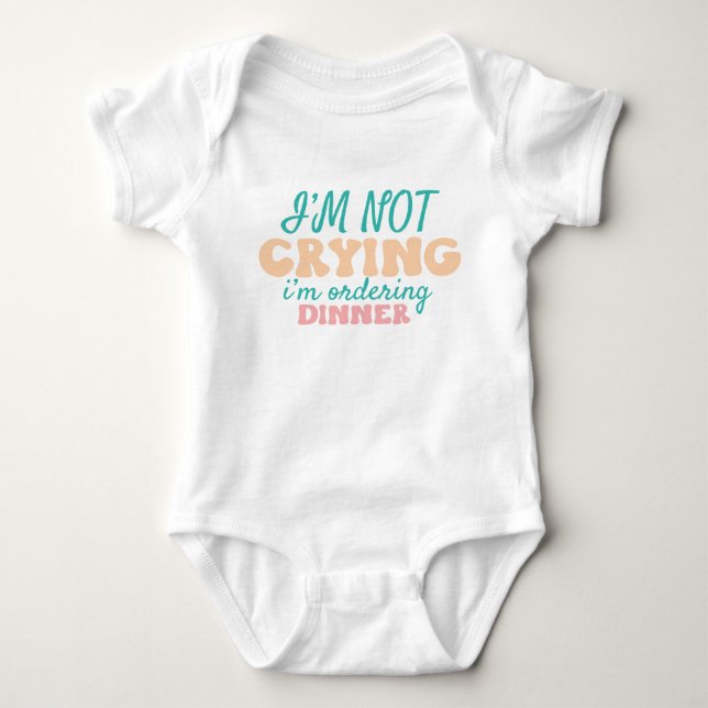 Funny Baby Saying Dinner Order Bodysuit (Front)