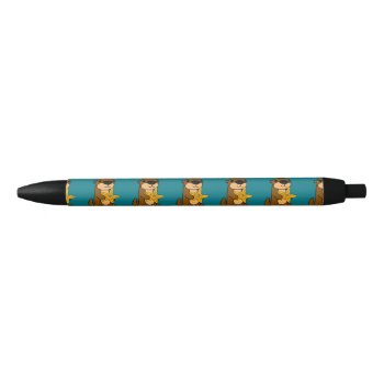 Funny Baby Sea Otter With Starfish Black Ink Pen by tickleyourfunnybone at Zazzle