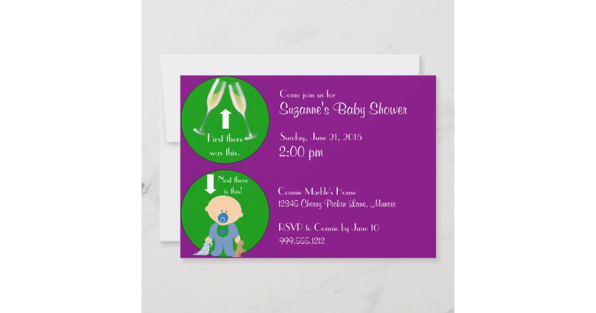 Funny Baby Shower Invitation Zazzle
