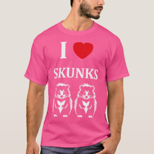 Funny Baby Skunk Simple Child Cute Little I Love S T-Shirt