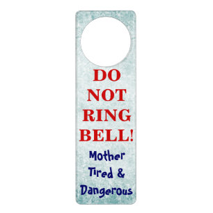 Funny Baby Sleeping Do Not Ring Bell  door hangers