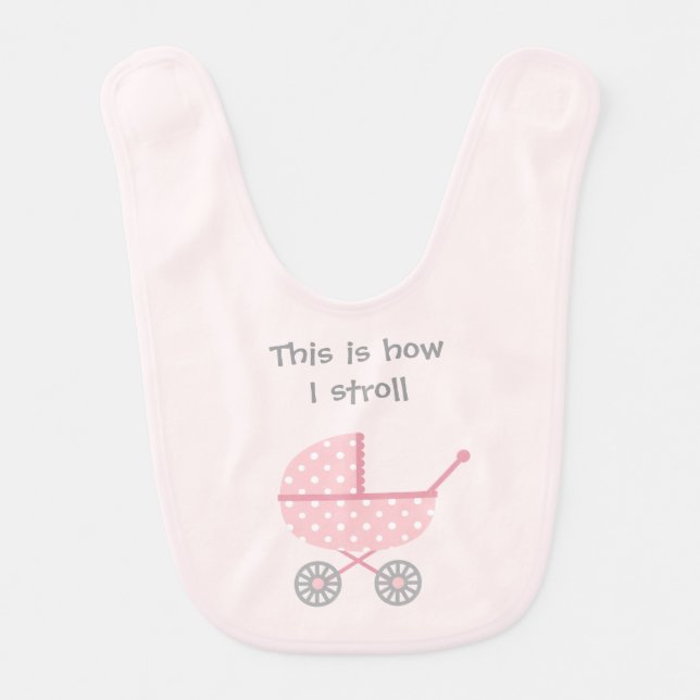 Funny Baby Stroller For newborn Girl Baby Bib (Front)