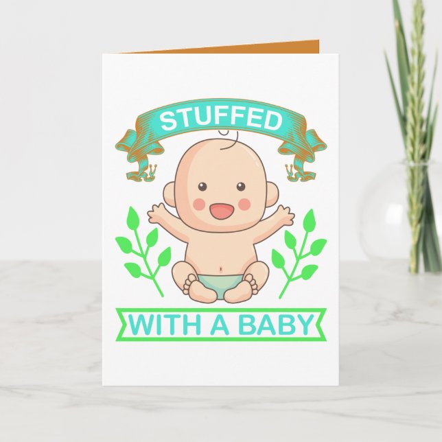 Funny baby stuffed add message  card (Front)