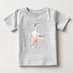 Funny Baby T-Shirt with Ballerina Duck