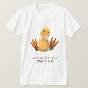 Funny Baby T-Shirt with Playful Duck - Custom Text