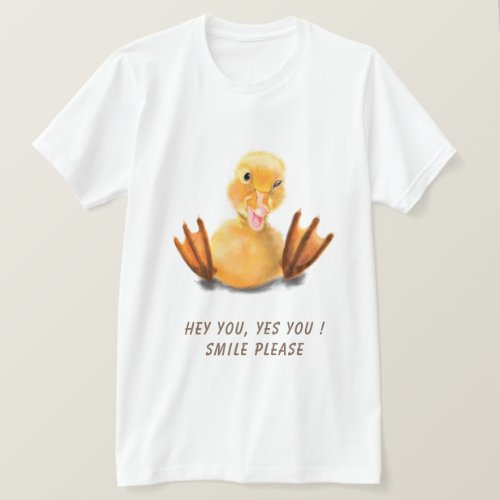 Funny Baby T_Shirt with Playful Duck _ Custom Text