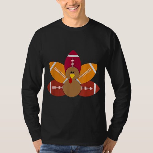 Funny Baby Turkey and Football Balls Sport Lovers T_Shirt