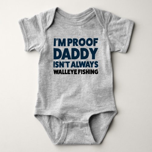 Funny Baby Walleye Fishing Jersey Bodysuit Shirt