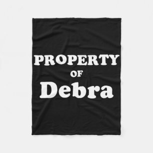 Funny Bachelor Gifts For Groom Property Of Debra Fleece Blanket